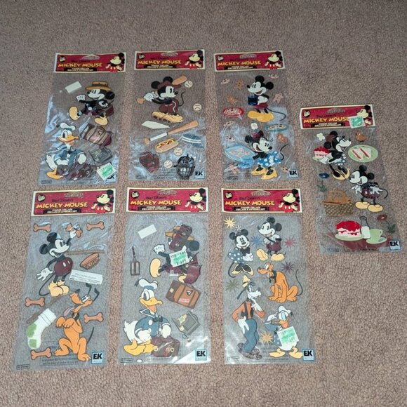 NEW Set 7 Jolee's Boutique Disney Vintage Theme Scrapbook Sticker Collage Mickey - Picture 1 of 5